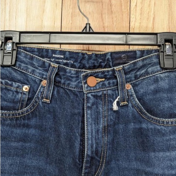 AG ADRIANO GOLDSCHMIED Phoebe Vintage High Waisted Tapered Leg Jeans Size AG26 - Picture 5 of 9